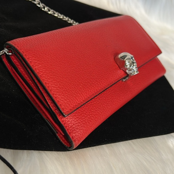 Authentic Alexander McQueen Skull Wallet / WOC - Picture 3 of 17